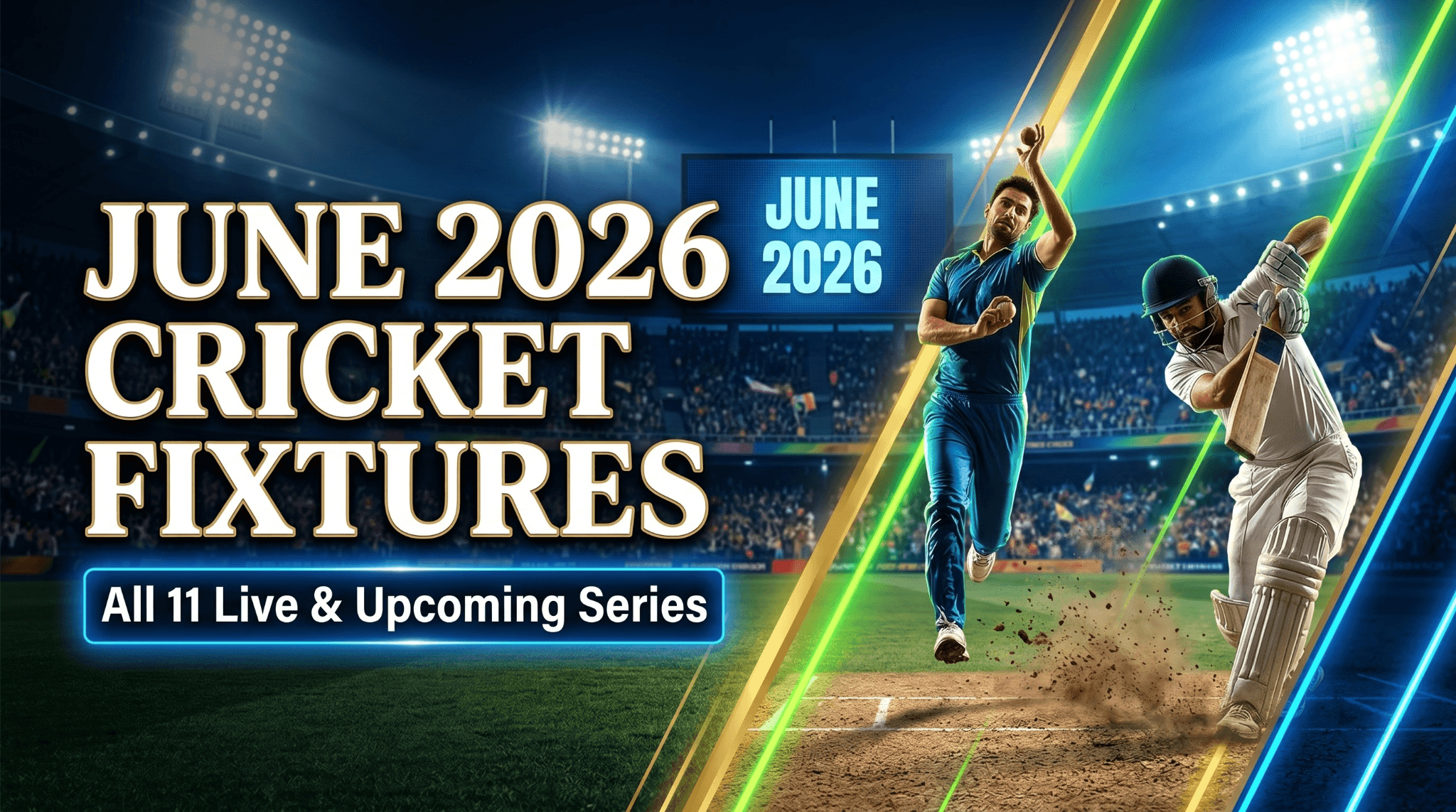 June 2026 Cricket Fixtures: Your Ultimate Guide to All 11 Upcoming and Live Series
