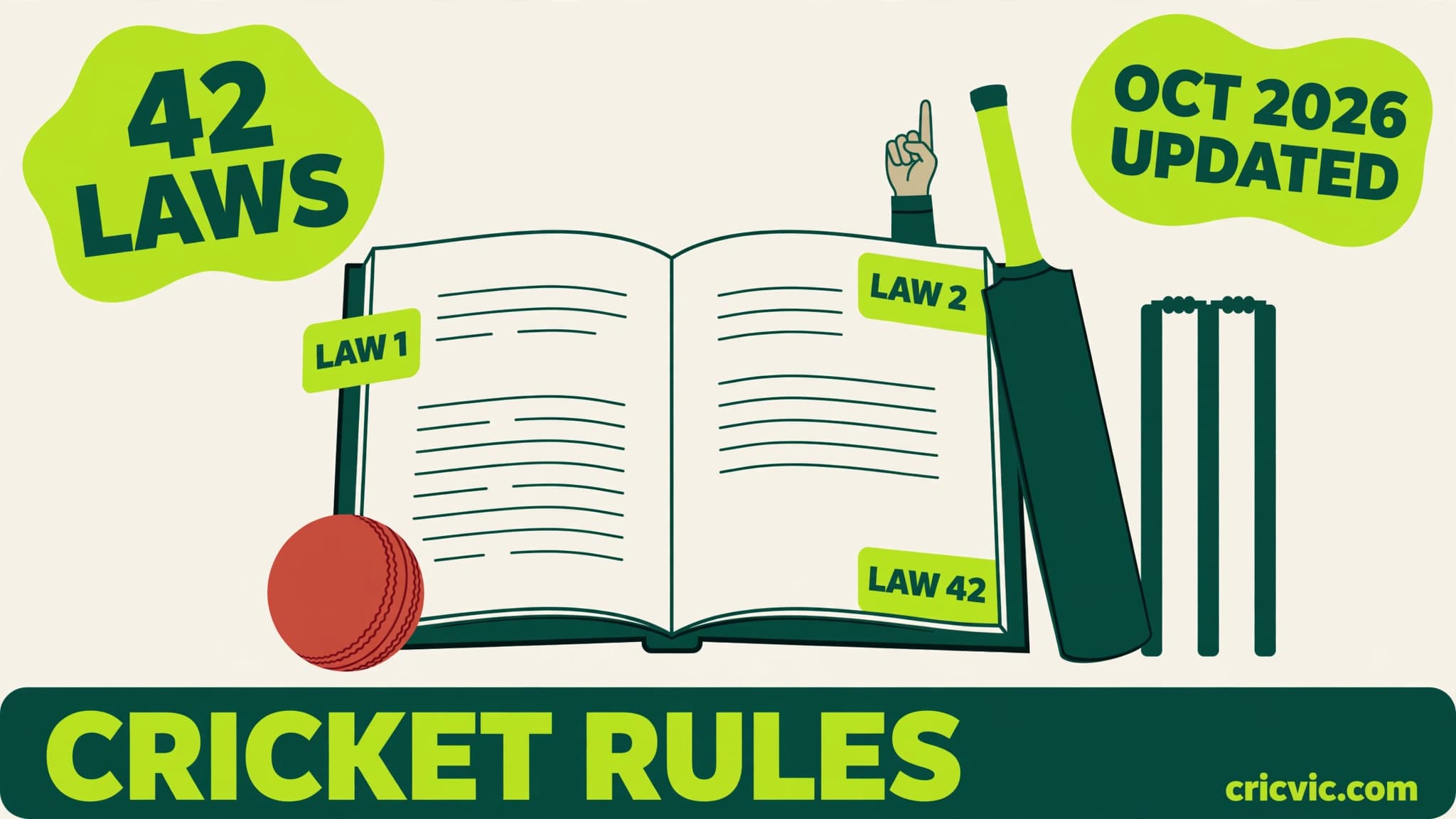Cricket Rules: The Complete Guide to the 42 Laws (Updated October 2026)