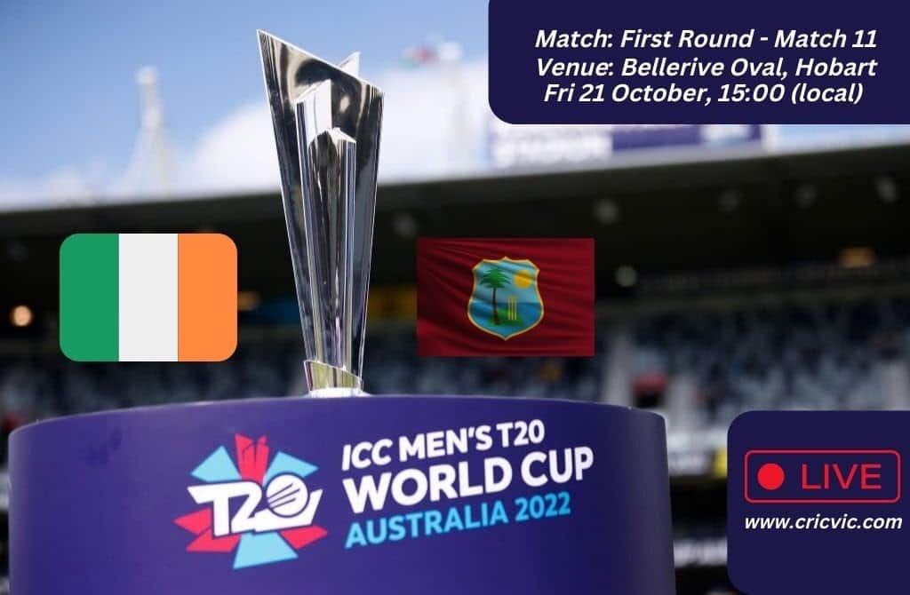 Ireland v West Indies: Match11 T20 World Cup